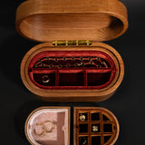 Golden Walnut Oak Jewellery Chest